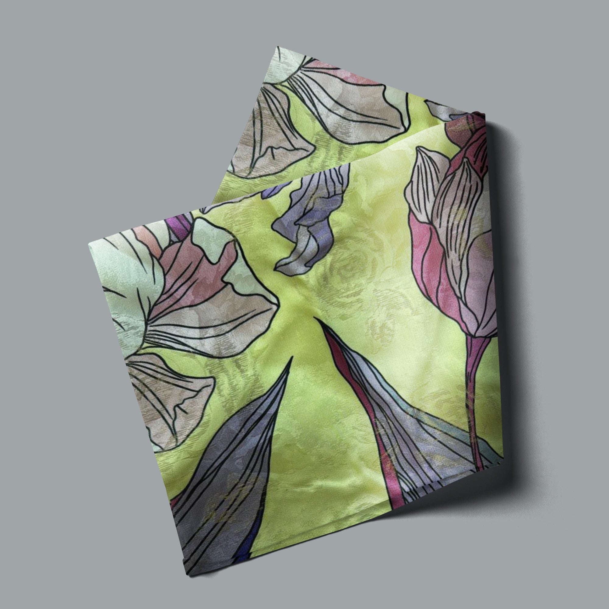 Italian silk with modern floral designs