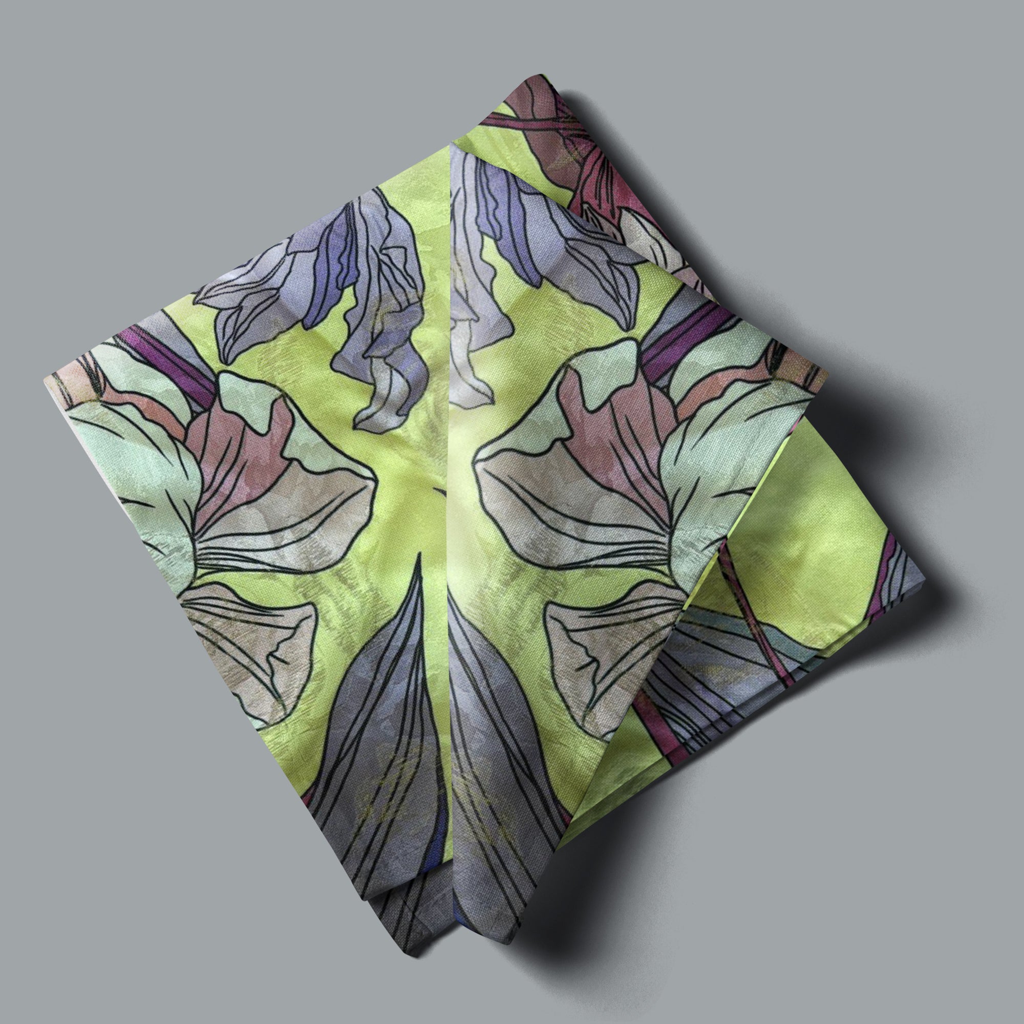 Italian silk with modern floral designs