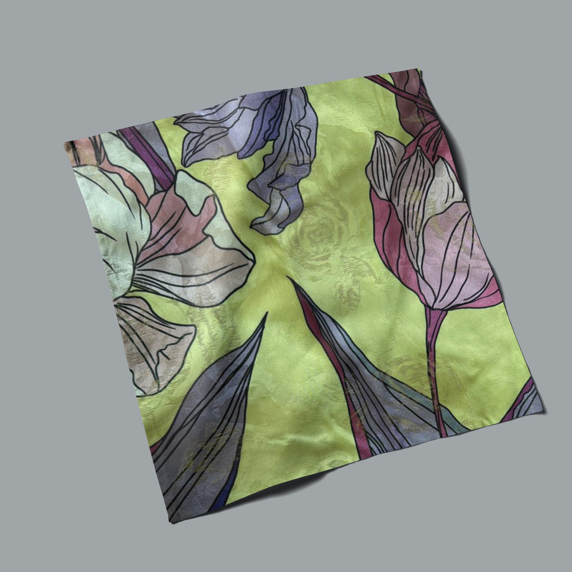 Italian silk with modern floral designs